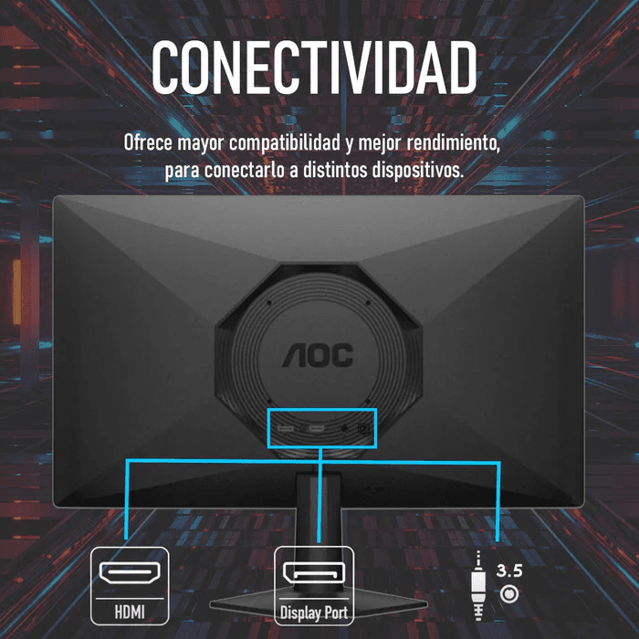 Monitor AOC 24G50F 23.8″ Full HD 1920×1080 144Hz HDMI/DisplayPort Negro