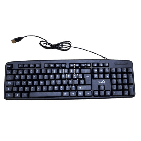 TECLADO USB NOVA KB3802U0001C MEMBRANA ALÁMBRICO ESPAÑOL NEGRO