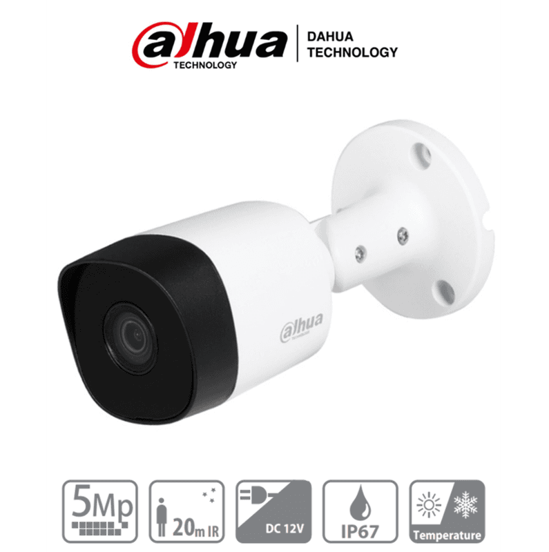 CAMARA BULLET DAHUA HAC-B2A51N 5MP IR20M 1080P IP67 2.8MM BULLET_DAH5MP
