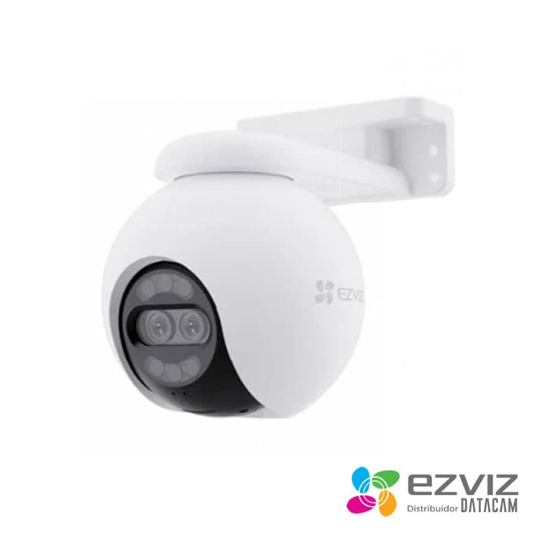 Cámara WiFi EZVIZ CS-H80X-R100-8G82WKFL Doble Lente 4K Color 360 con Detección Humana y de Vehículos