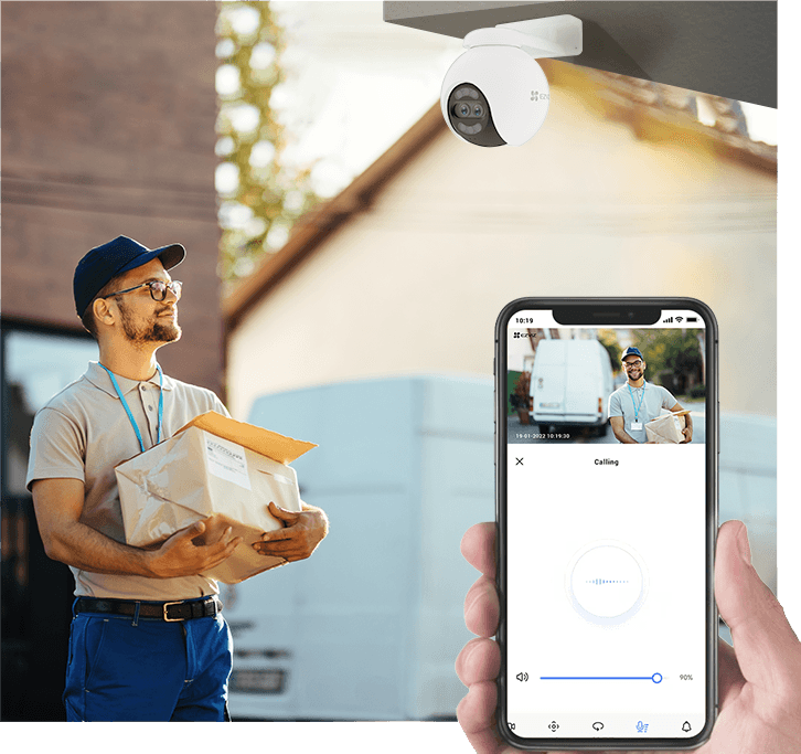 Cámara WiFi EZVIZ CS-H80X-R100-8G82WKFL Doble Lente 4K Color 360 con Detección Humana y de Vehículos
