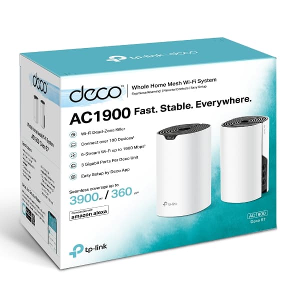 SISTEMA MESH TP-LINK DECO S7 (2PCK) DB AC1900 340MTS2