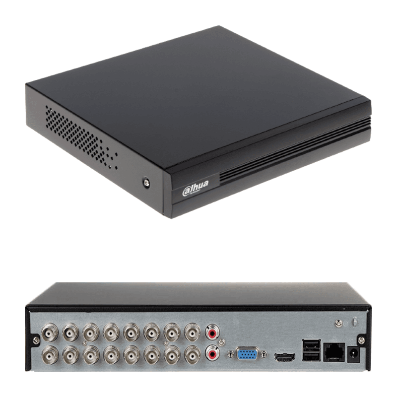 GRABADOR DVR DAHUA DH-XVR1B16-IT 16CH 2MP PENTAHIBRIDO AUDIO DOS VIAS