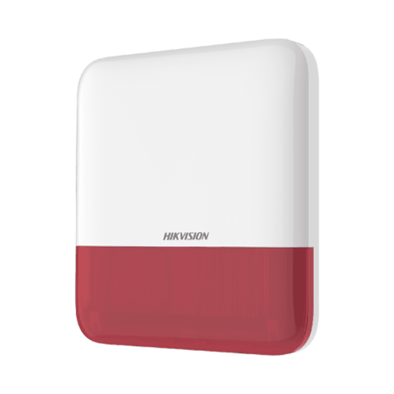 SIRENA WIFI HIKVISION AX PRO C/ESTROBO ROJO IP65 DS-PS1-E-WB/R
