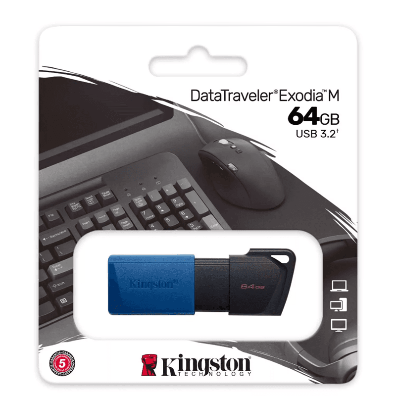LLAVE MAYA KINGSTON 64GB USB 3.2 EXODIA DTXM/64GB AZUL