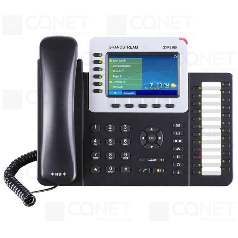 TELEFONO IP EMPRESARIAL GRANDSTREAM GXP-2160 C/BOTONERA Y 6 CUENTAS SIP