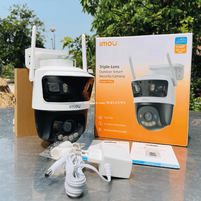 CAMARA WIFI IMOU IPC-S7UN-11M0WED CRUISER TRIPLE 11MP 2*3MP FIJO + 1*5MP PT SMART-FULLCOLOR