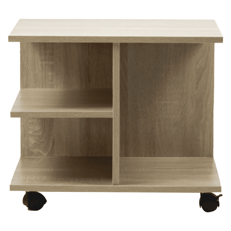 Mesa Veladora Moderna Kenneth Cole KCWD2022057-O color Roble con ruedas W50xH42.5xD35cms