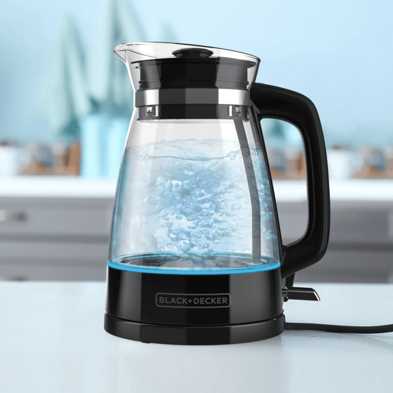 HERVIDOR ELECTRICO BLACK+DECKER KE7000B-LA TRANSPARENTE C/ILUMINACION LED NEGRO