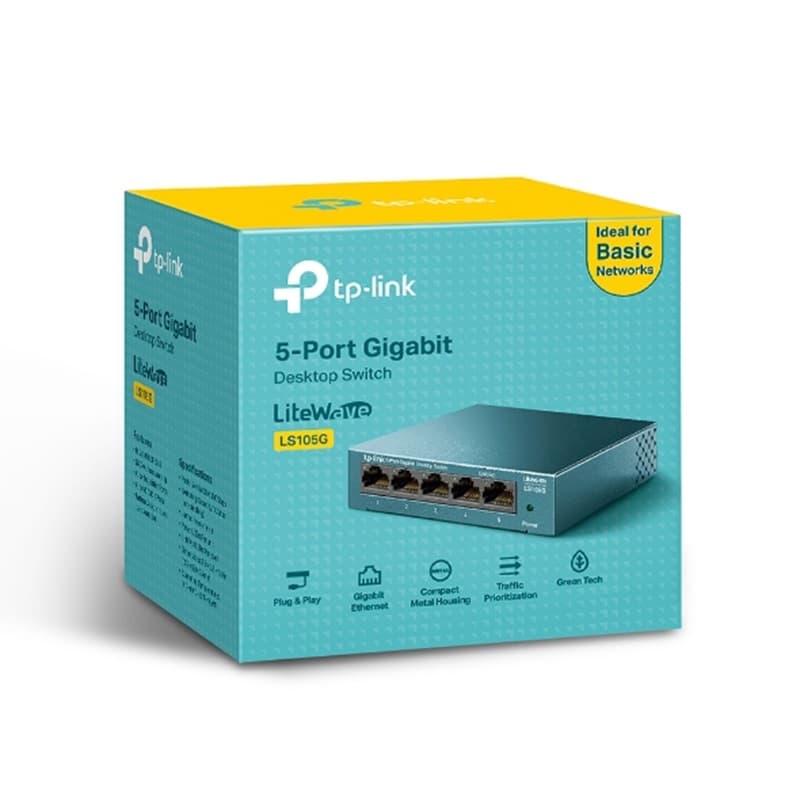 SWITCH TP-LINK LS1005G 5 PUERTOS GIGABIT 10/100/1000 DESKTOP