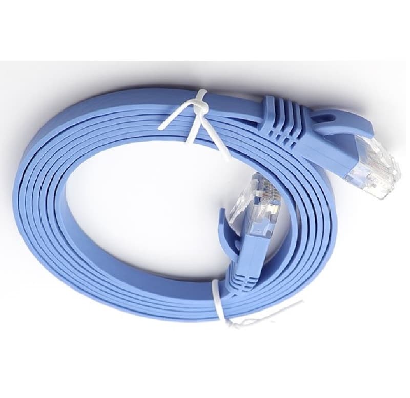 PATCH CORD LANPRO LTK-C603B-FLAT CAT6 1 MT AZUL FLAT