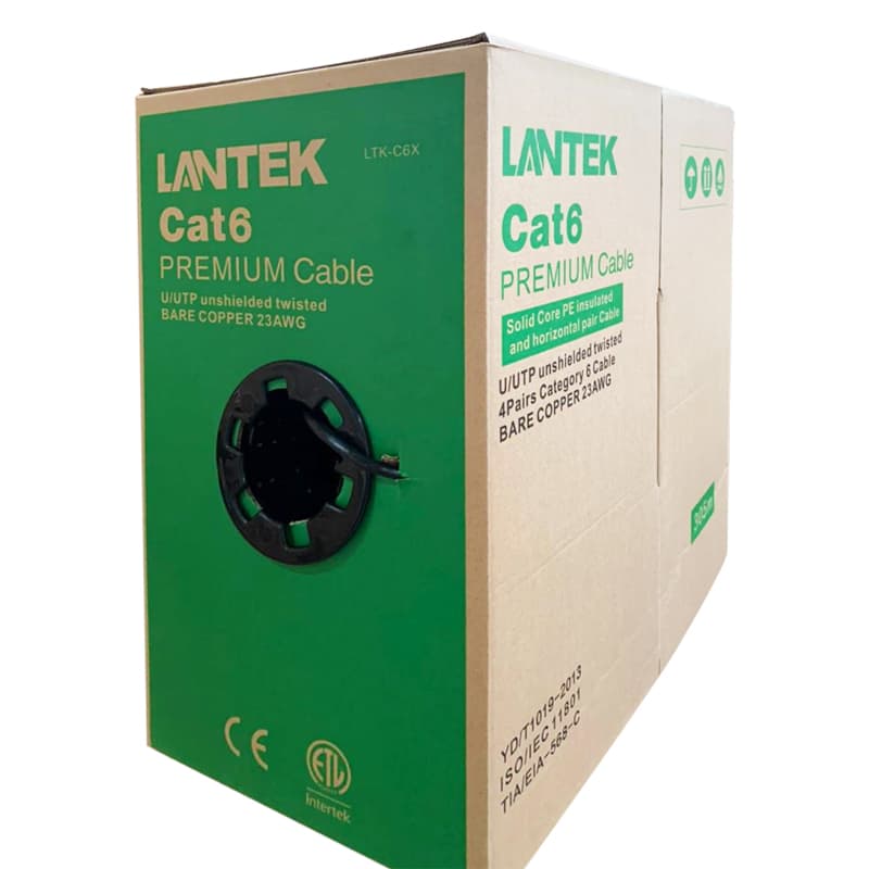 CARRUCHA CABLE LANTEK LTK-C6X CAT6 305 METROS EXTERIOR PURO COBRE
