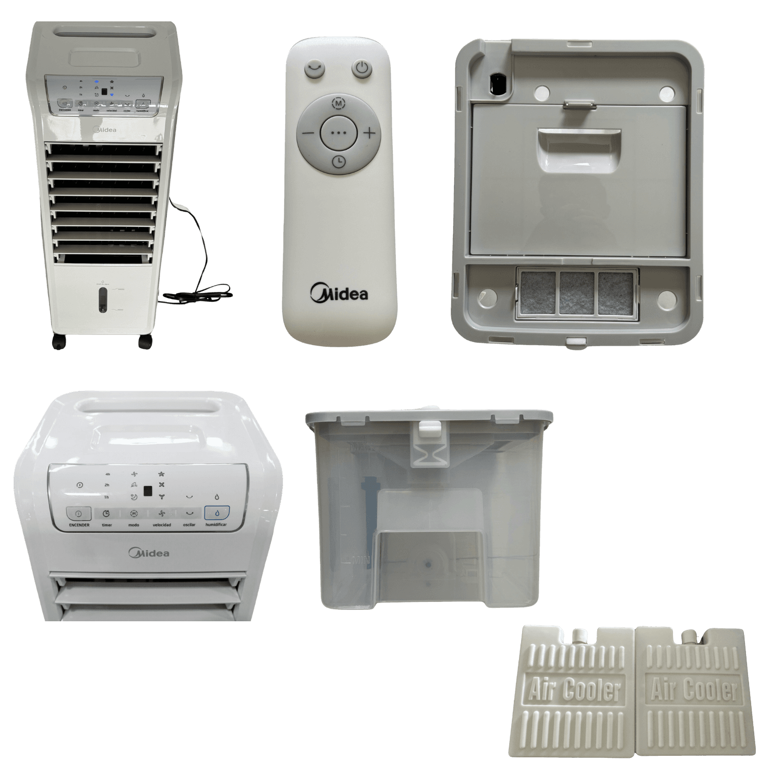 VENTILADOR ENFRIADOR DE AIRE ICE MIDEA MAC28MW-CA COOL 28” BLANCO