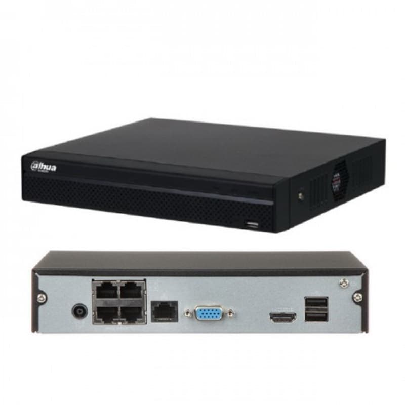 Grabador NVR Dahua NVR1104HS-P-S3 4CH 8MP PoE con SATA