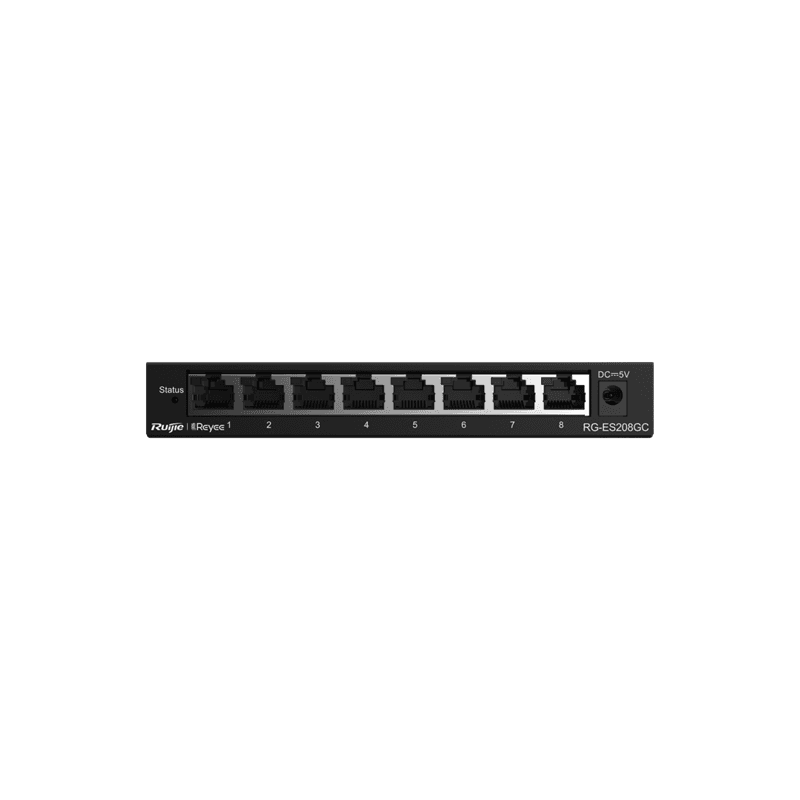SWITCH RUIJIE-REYEE RG-ES208GC 8 PTOS GIGABIT NO POE GESTION GRATIS EN LA NUBE