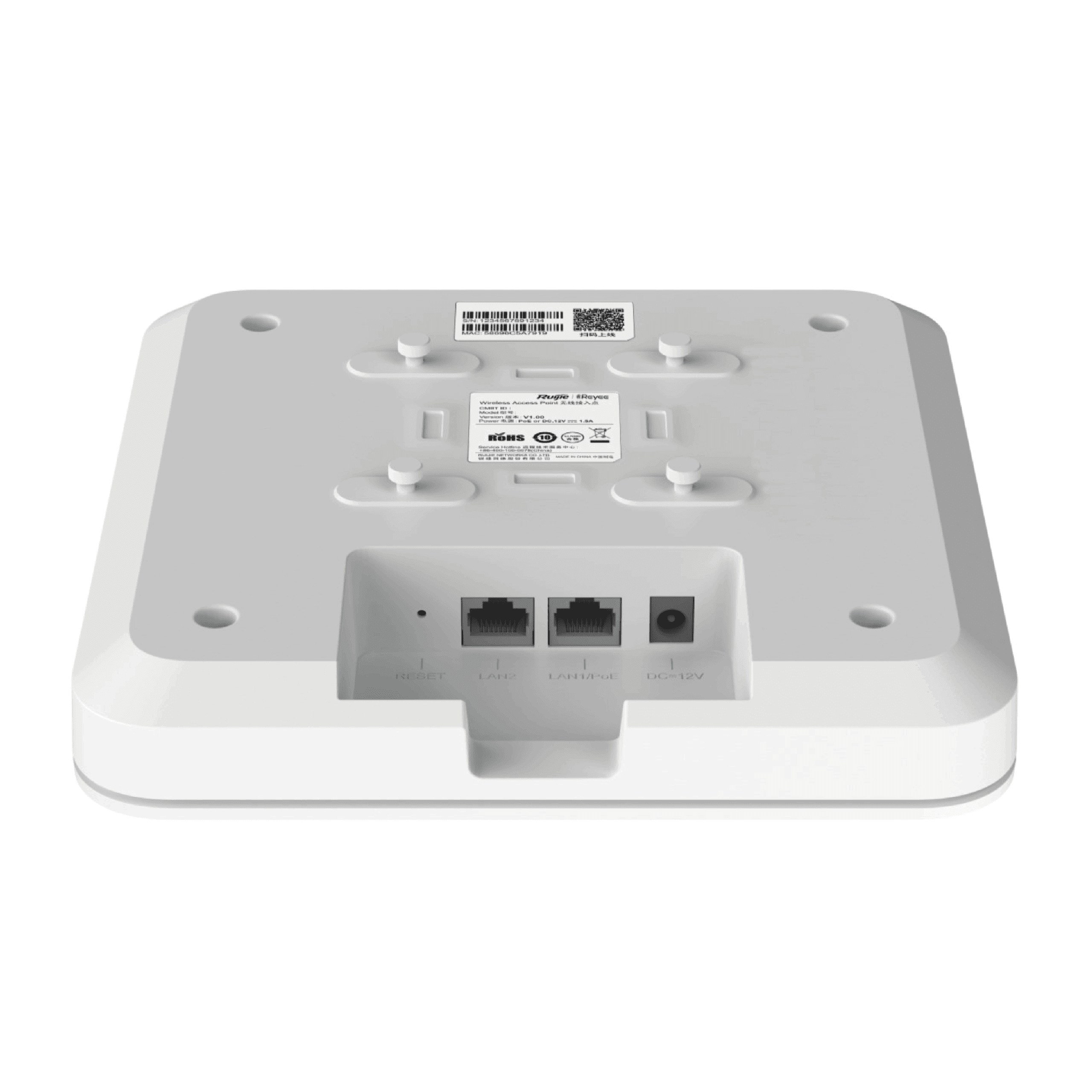PUNTO DE ACCESO RUIJIE RG-RAP2260 WIFI6 INTERIOR HASTA 512 USUARIOS DOBLE BANDA