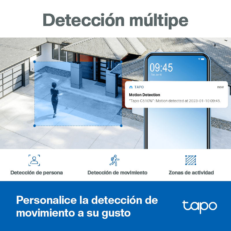 Cámara WiFi TP-Link Tapo C510W 2K PT/FC con Audio e IP65