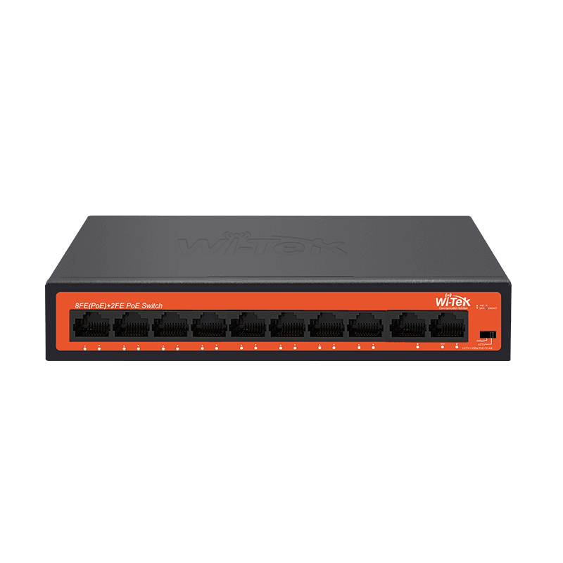 SWITCH WITEK POE 8FE+2FE CCTV+WATCHDOG+65W+250M WI-PS210H