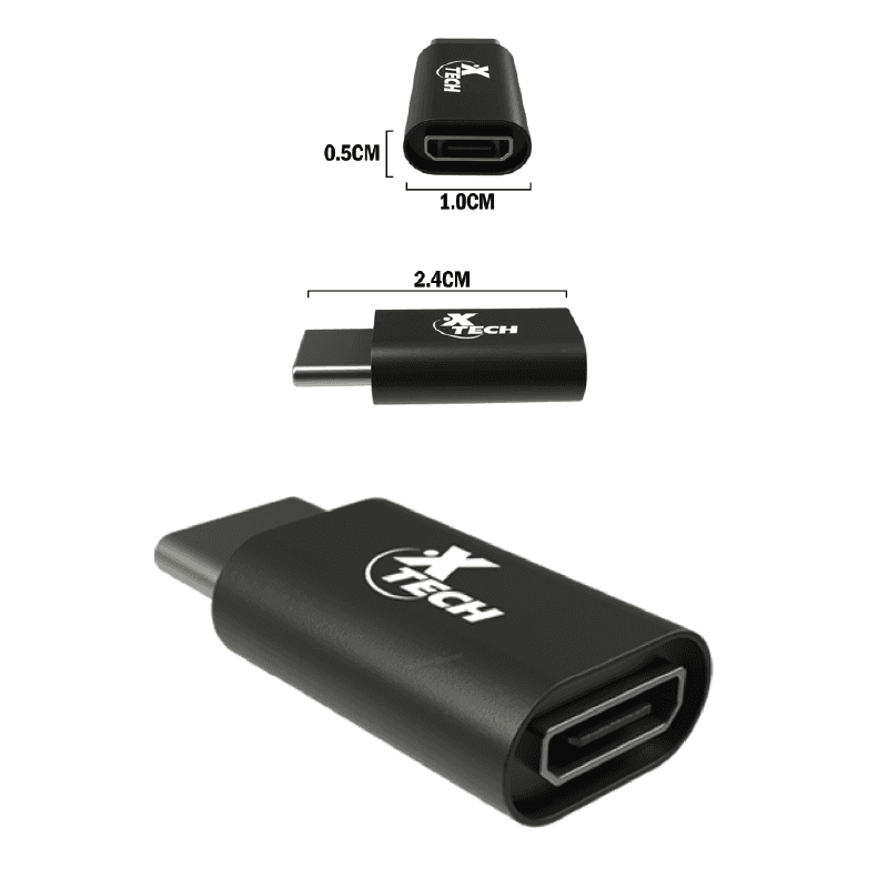 ADTAPADOR XTECH XTC-526 USB-C MACHO A MICRO-USB HEMBRA