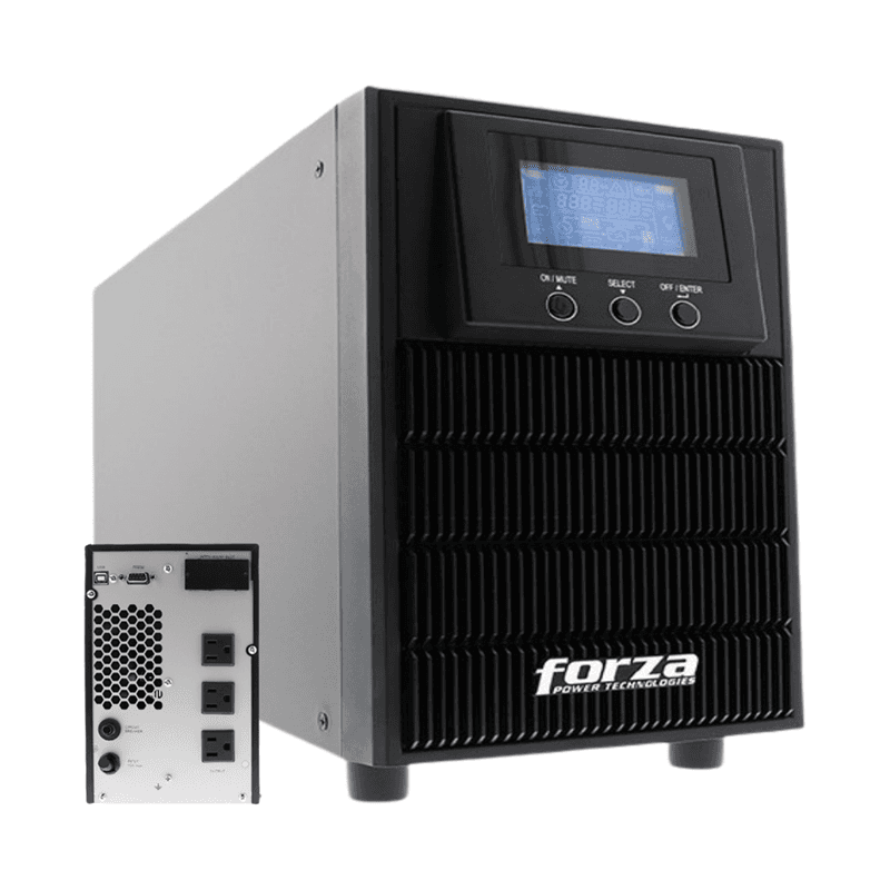 UPS Forza FDC-1000T 1KVA On Line 800W 120V con 3 Tomas, Ethernet, RS-232 y USB