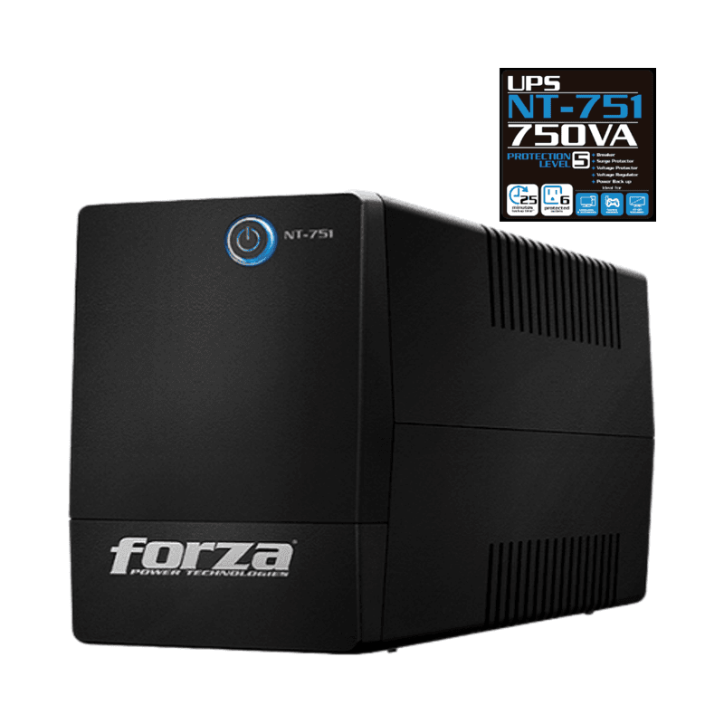 UPS Forza NT-751 750VA 375W 120V con 4 Tomas y Protección Eléctrica