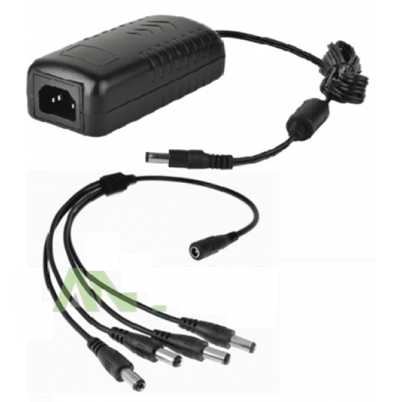FUENTE DE PODER P/CAMARAS 12V 5A 4 TOMAS