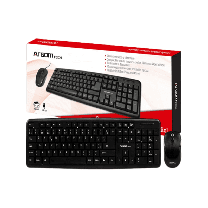 COMBO ARGOM TECLADO Y RATÓN USB SPA ARG-KB-7418